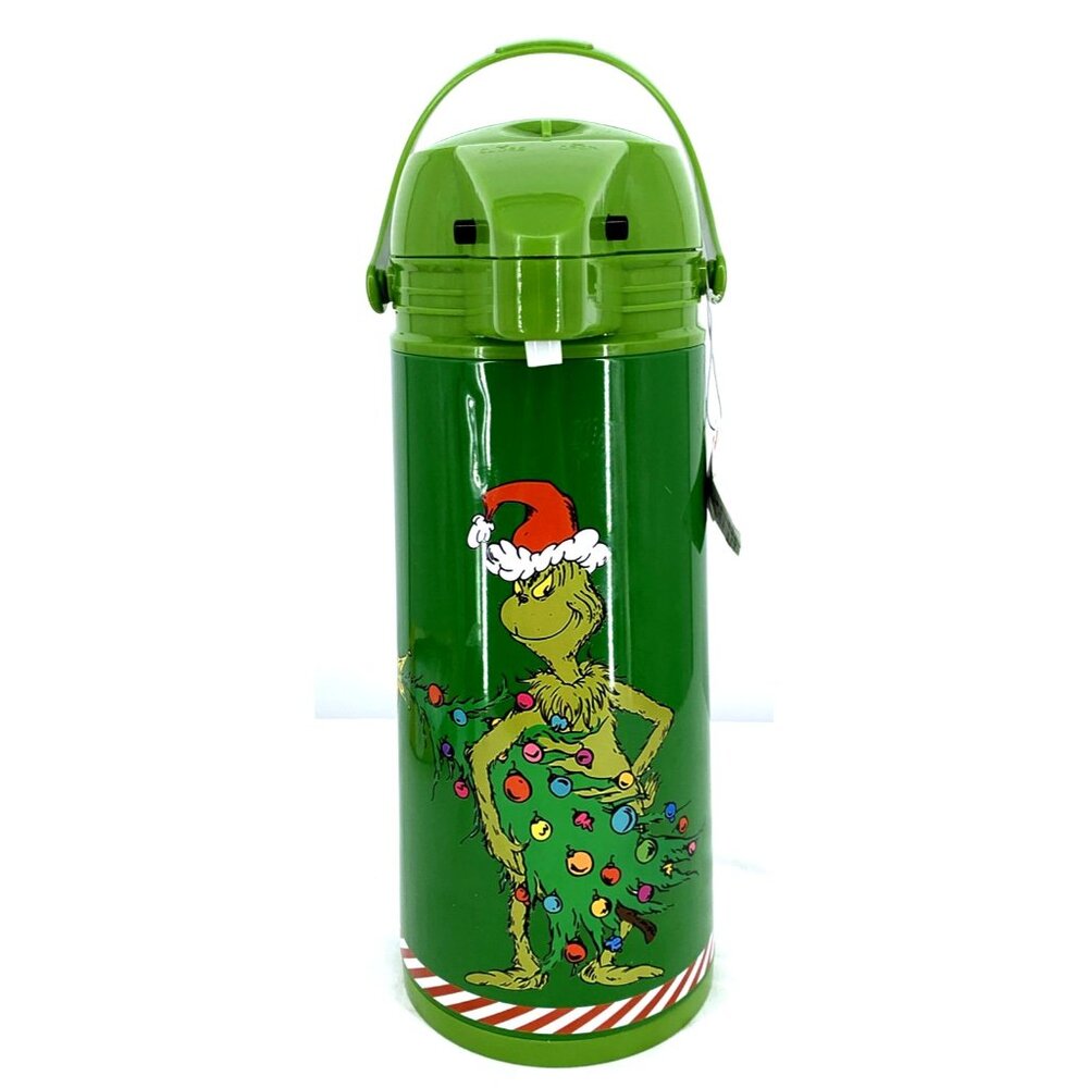Grinch Insulated Thermal Carafe Pump Williams Sonoma Green NWT